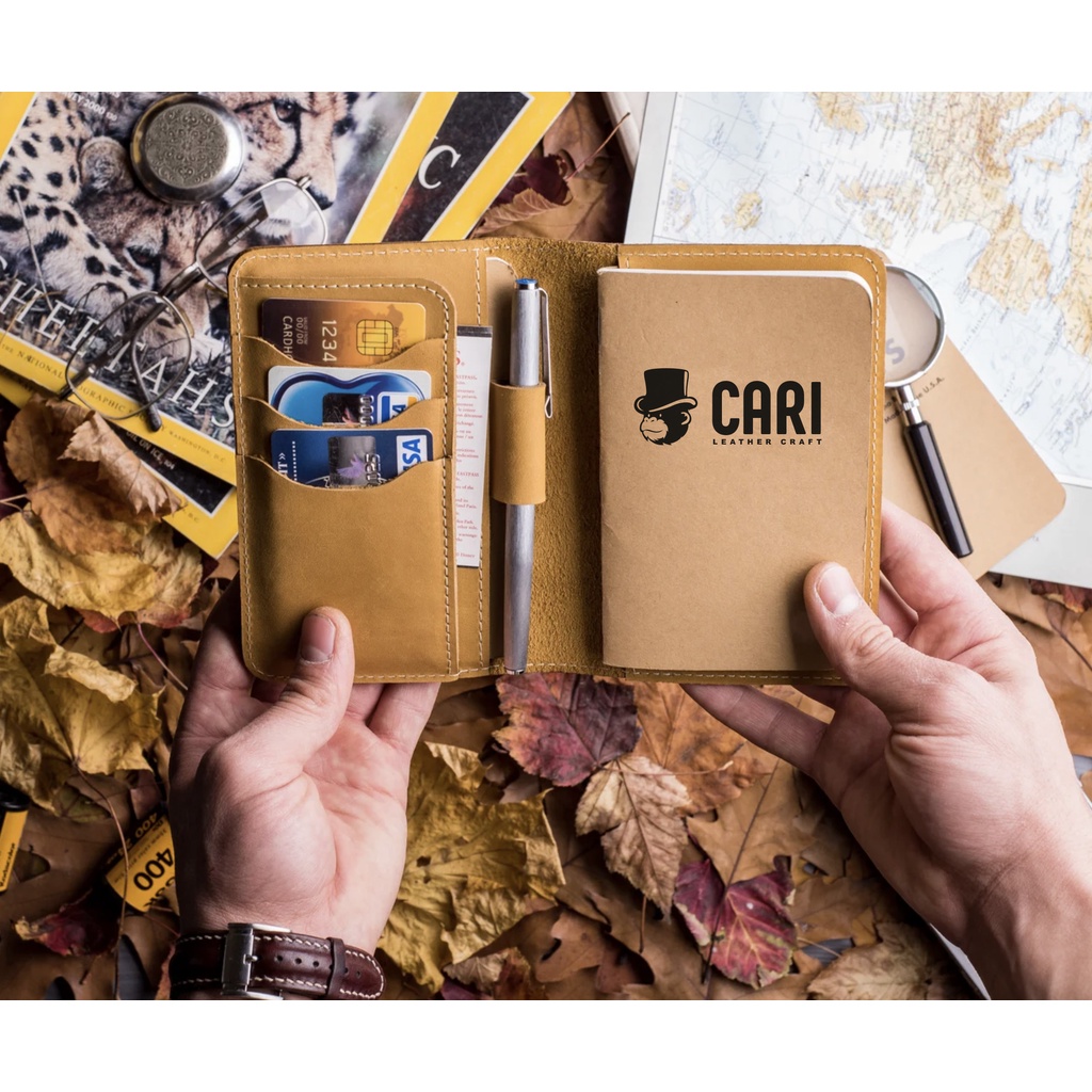 Handmade Leather Handbook A6 | Vintage Leather Notebook | Genuine ...