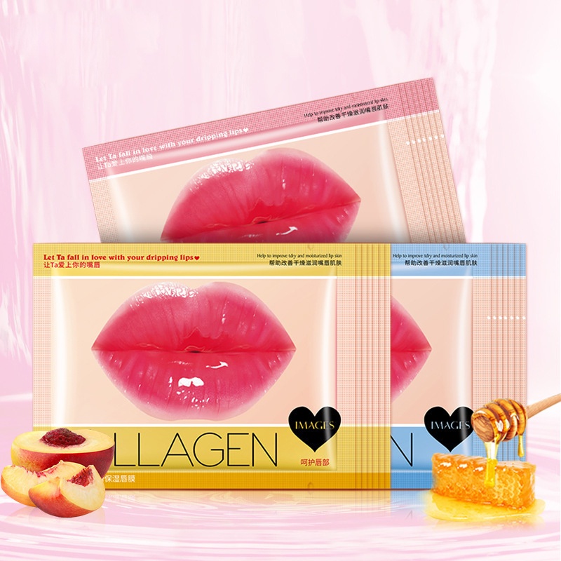 5Packs Beauty Super Lip Plumper Mask Crystal Collagen Lip Mask Patches