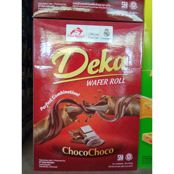 Deka Wafer Roll Choco 8.5 gr (1 box contains 24 pcs) | Shopee Philippines