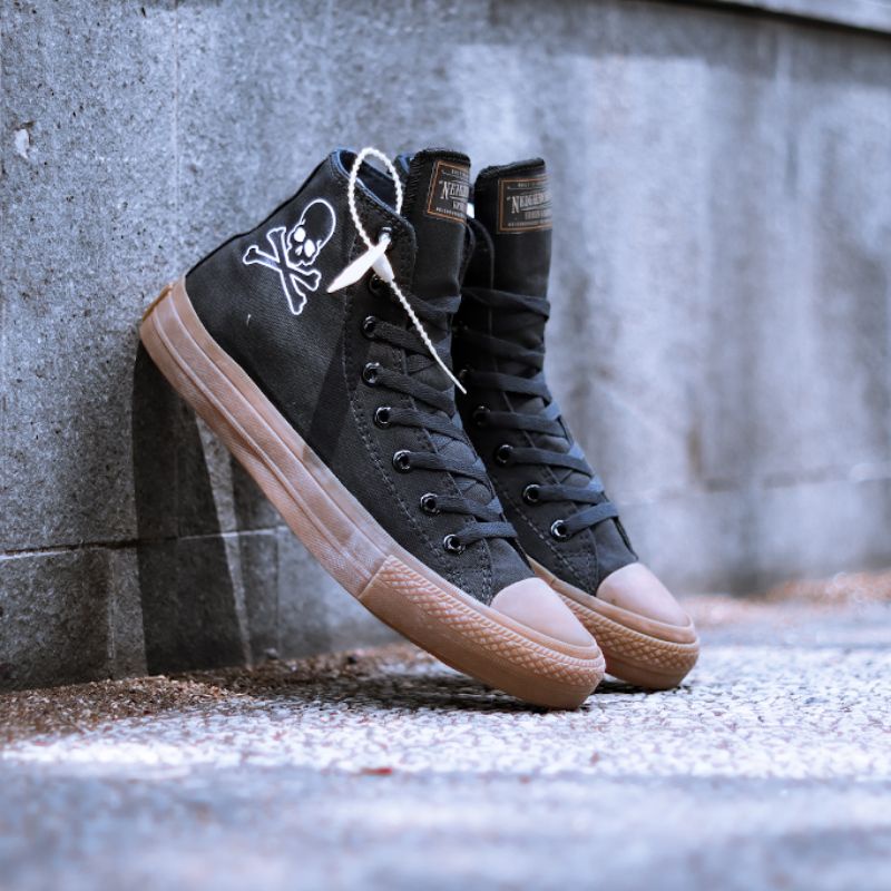 Converse Sole Gum X Neighborhood Black Shoes - | Shopee Philippines