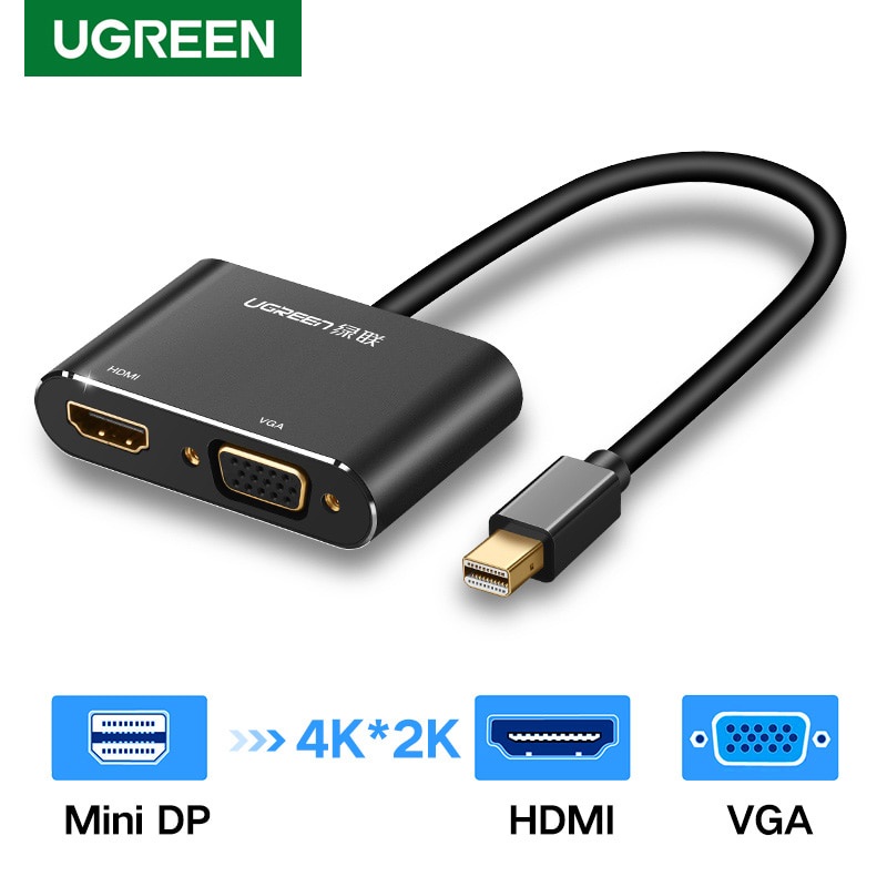 Ugreen Mini DisplayPort to HDMI VGA Adapter Thunderbolt 2 Converter ...