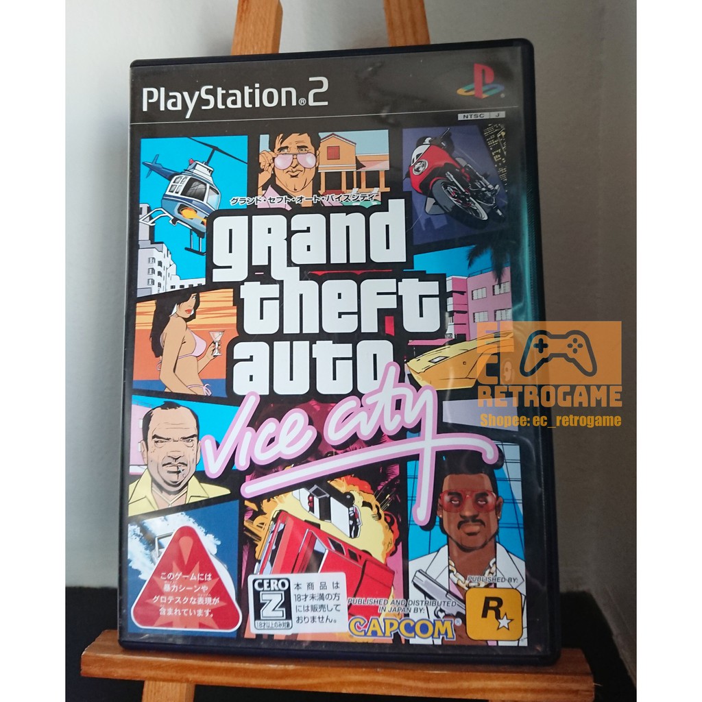 Grand Theft Auto Vice City Original Ntsc J Playstation 2 Ps2 Game Shopee Philippines 7549