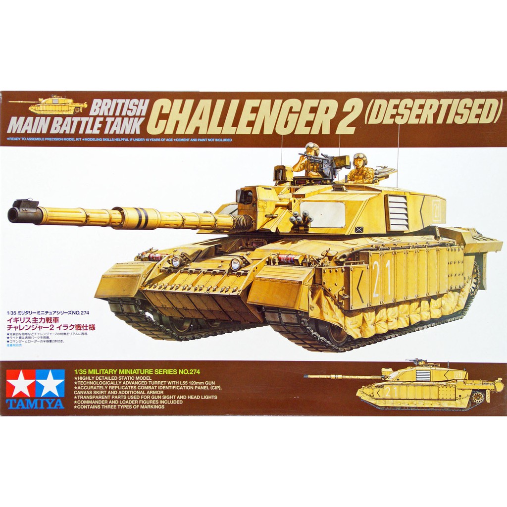 Tamiya 1/35 TA35274 CHALLENGER 2 (DESERTISED) | Shopee Philippines