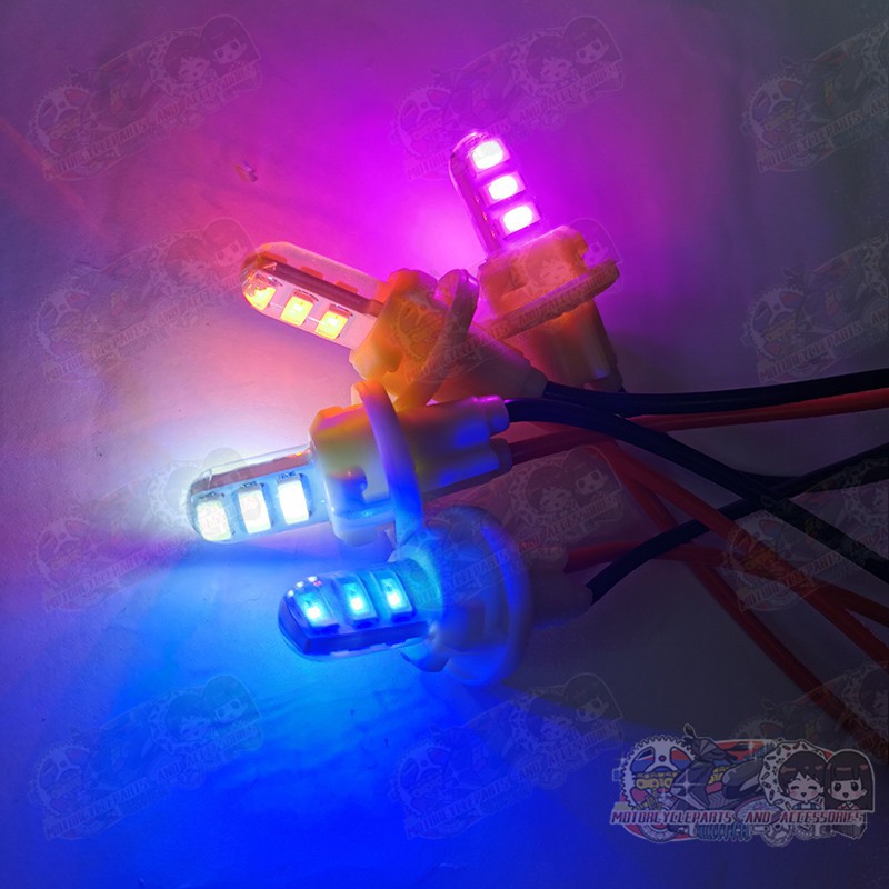 LJ Motorcycle T10 Park Light Signal Light 6 LED Peanut Bulb(2 Pcs ...