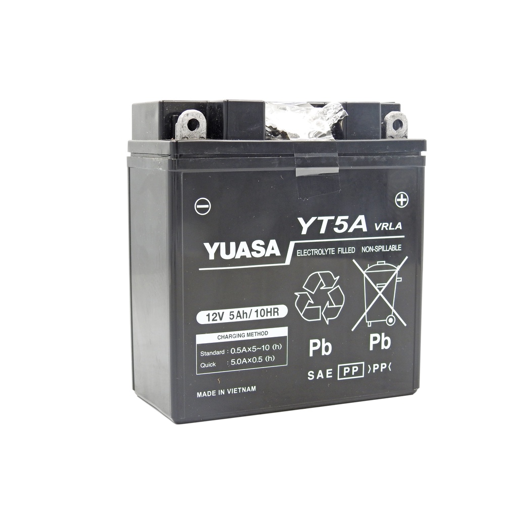 Yuasa YT5A (YB5L) Maintenance Free (Fully Sealed) Motorcycle Battery ...