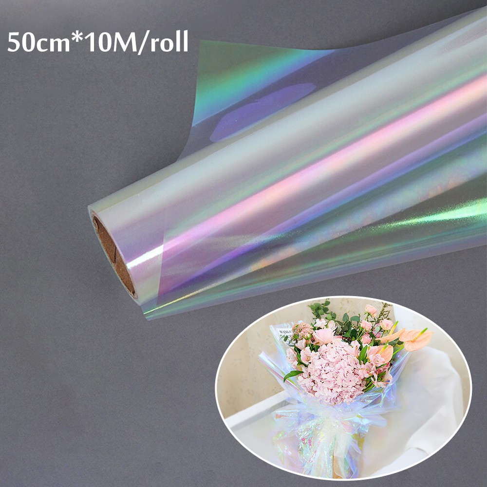 Iridescent Double Sided Flower Wrap Paper