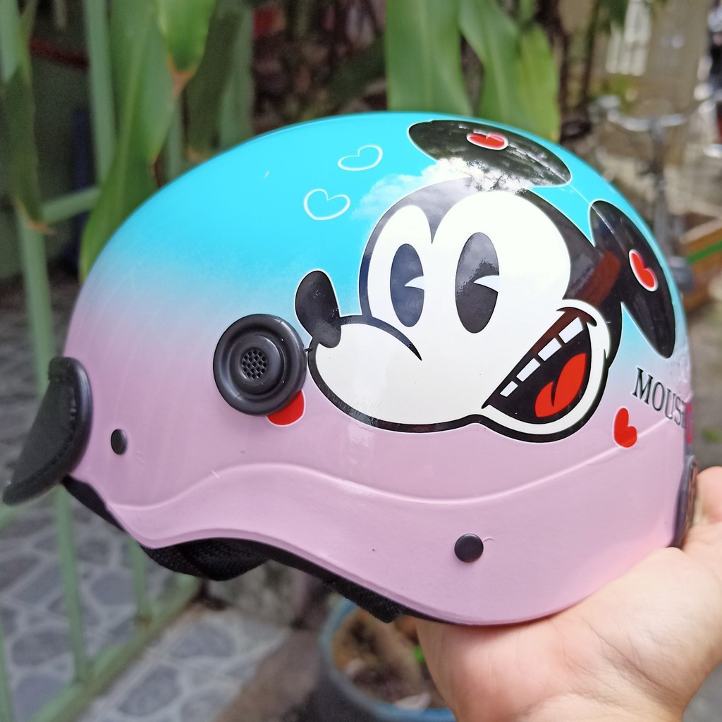 Tt Paint helmet possesses cute mickey mouse ventilation (cap border ...