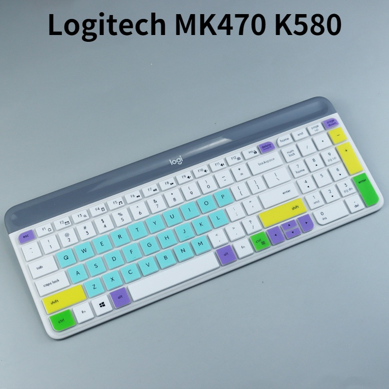 For Logitech MK470 Cute Silicone Keys Dustproof Keyboard Protector ...