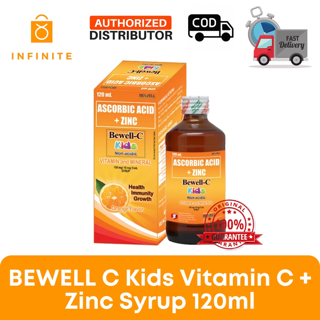 BEWELL C Kids Vitamin C + Zinc Syrup 120ml Shopee Philippines