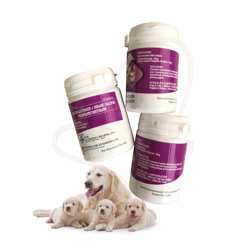 [50 tabs] Macrocal calcium oral supplement chewable for lactating dogs