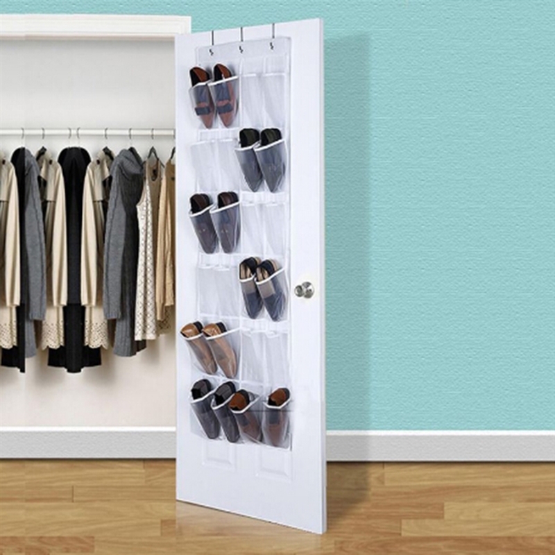 Door Shoes Organizer Walmart 24 Pockets Clear Over Organizer Door