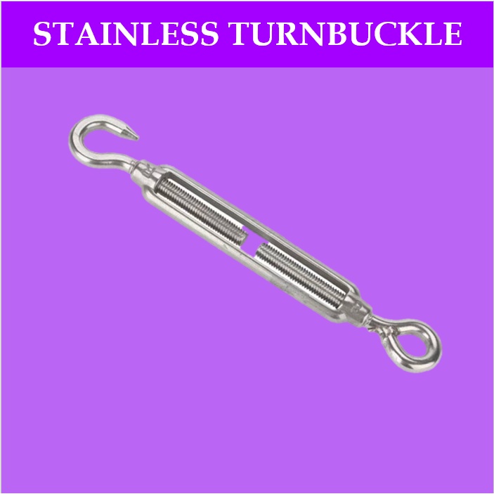 Mago Galvanized M6M12 Steel Eye Hook Turnbuckle Hook Eye Open Close