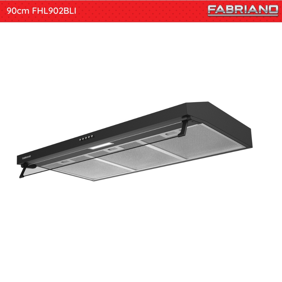Fabriano 90cm Rangehood FHL902BLI Matte black 3 speed settings