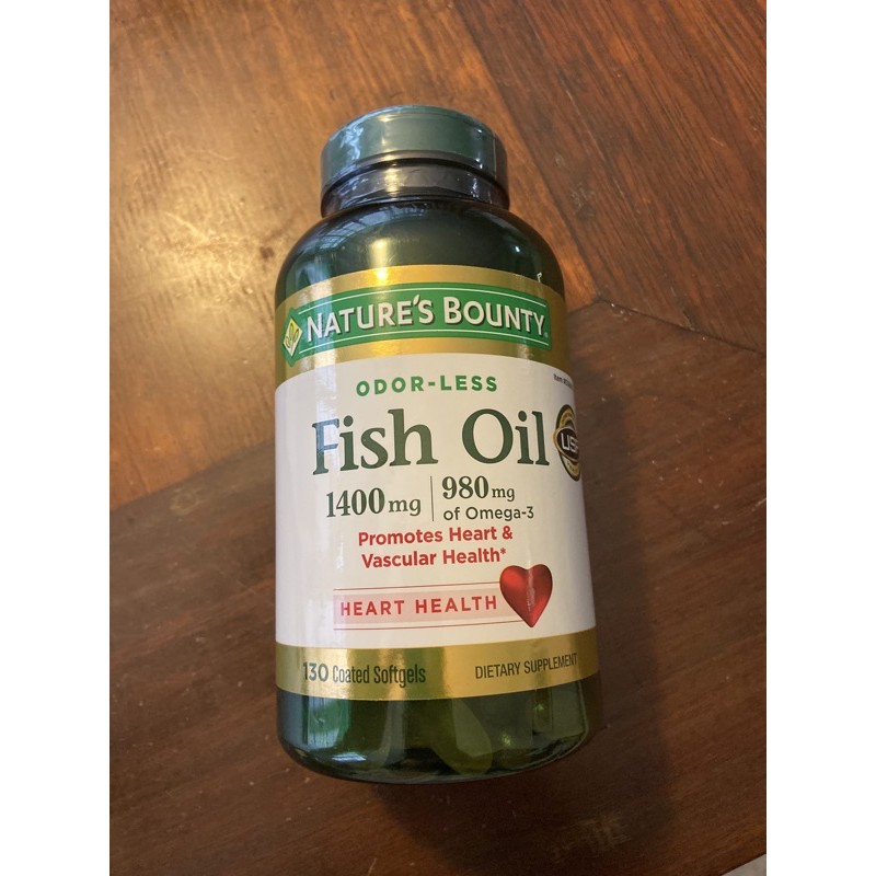 Nature’s Bounty Fish Oil 1400 MG 130 Coated Softgels Shopee Philippines