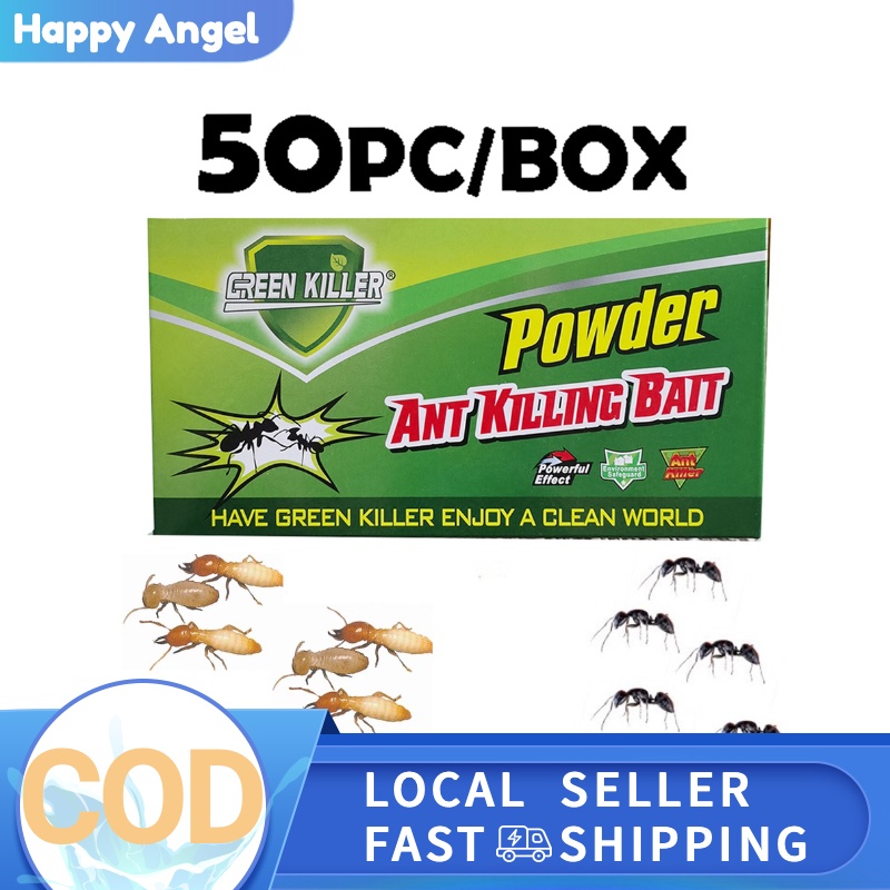 10/20 Pcs Of Ant Cockroach Green Leaf Powder Bait Repellent To Kill  Household Pests