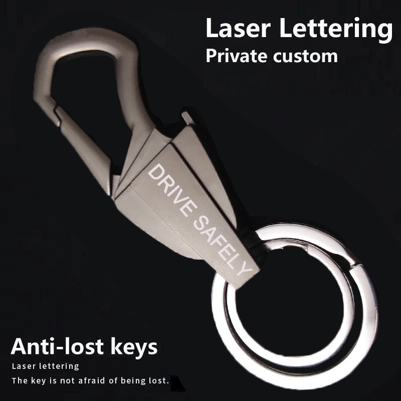 Custom Lettering Keychains Stainless steel Keyrings Metal Engrave Name ...