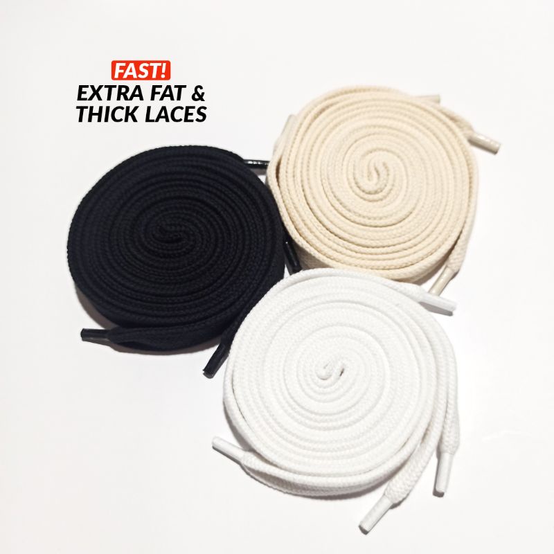 LAZE.PH Extra fat & thick cotton shoe laces (1.8CM) | Shopee Philippines