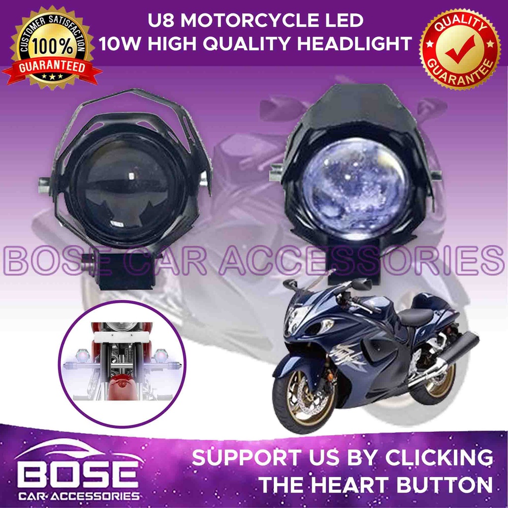 U8 Motorcycle LED 10W Fixture Black - High Quality for motorcycle ...