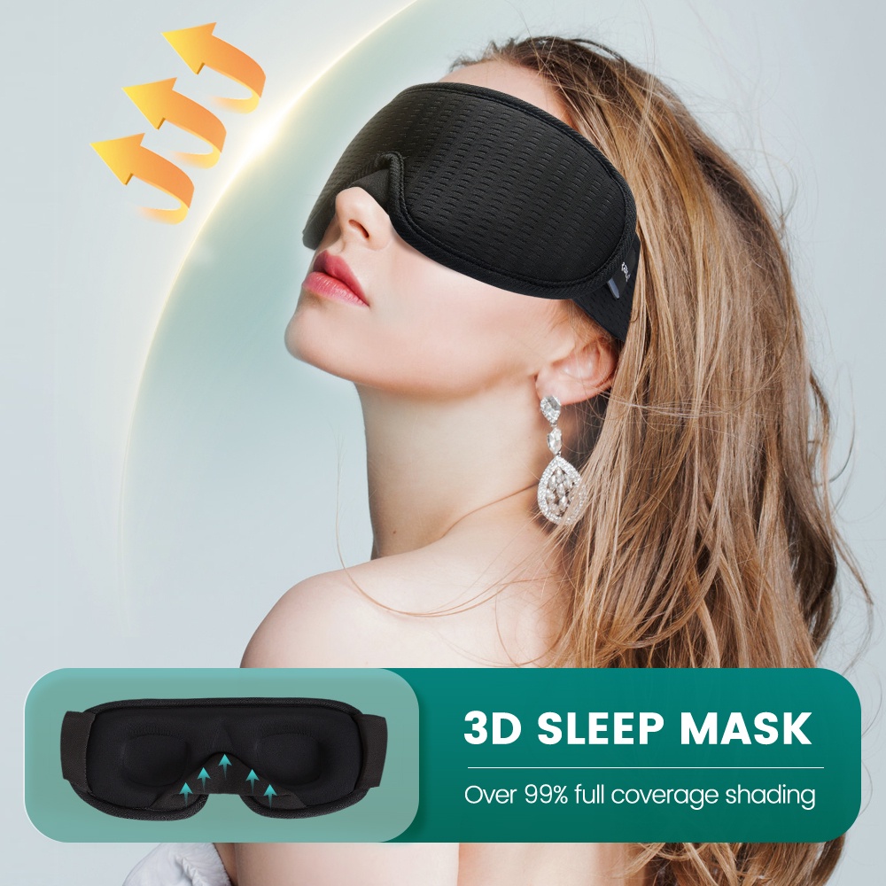 Breathable 3D Sleeping Mask Block Out Light Sleep Mask For Eyes ...