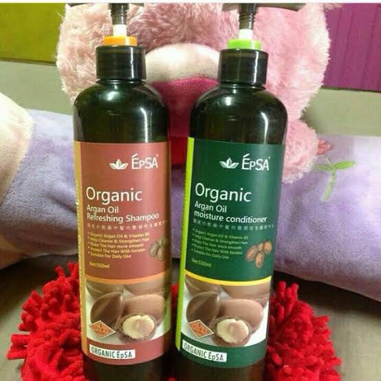 【in stock】argan oil shampoo and conditioner Epsa Organic Argan oil Shampoo  and Conditioner Set 550