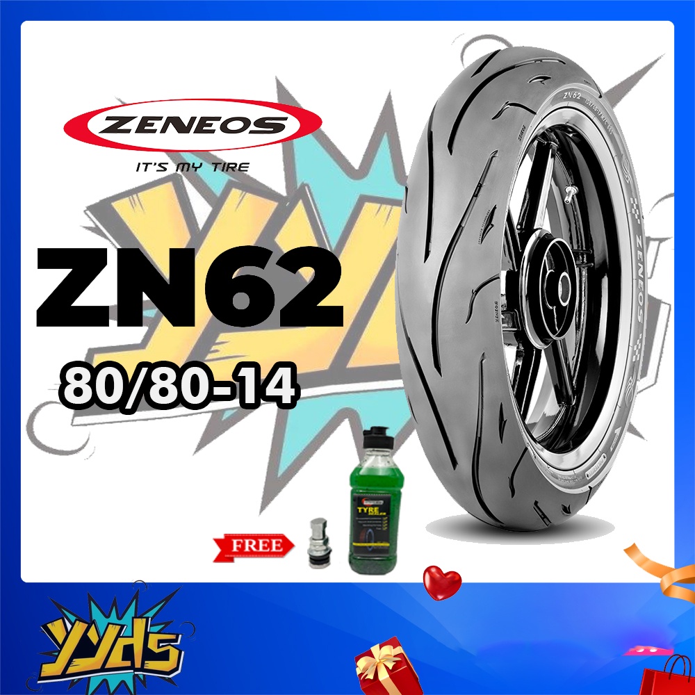 Zeneos ZN62 Motorcycle Tire Gulong 14 Rim 17 Rim (Tubeless) | Shopee ...