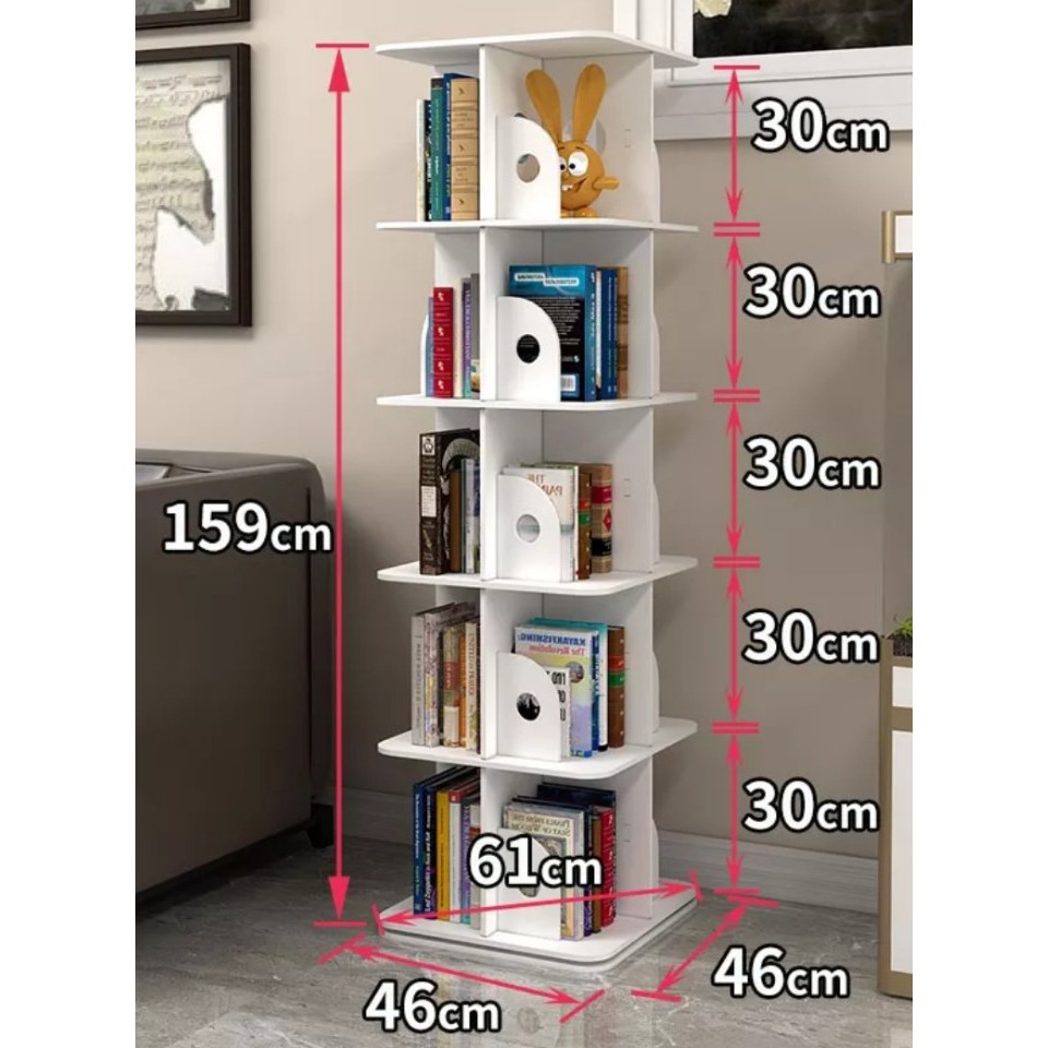 360 deg revolving bookshelf (46cm plate) Shopee Philippines