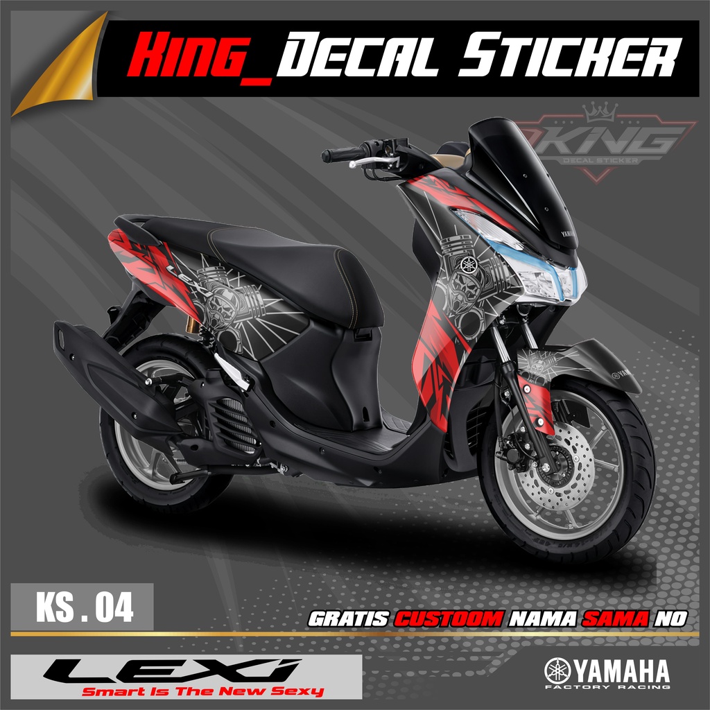 Yamaha LEXI Full Body Sticker Decal - LEXI Motorcycle Variation ...