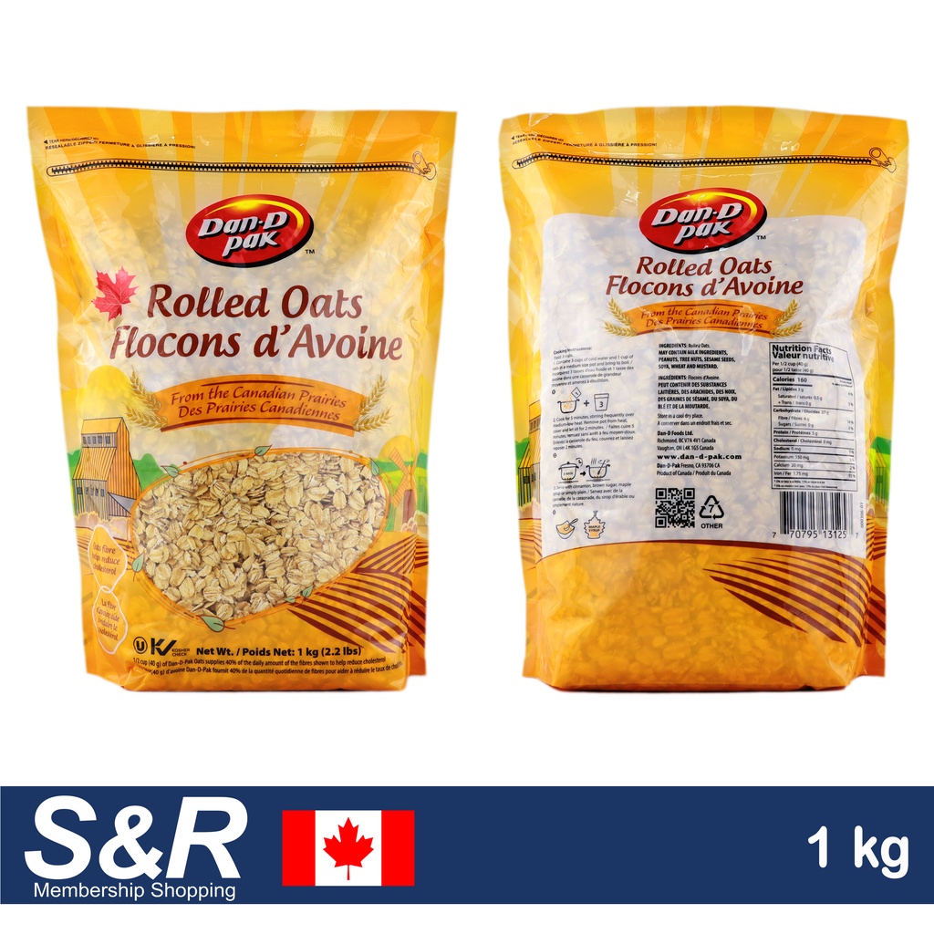 Dan-D Pak Rolled Oats 1kg | Shopee Philippines