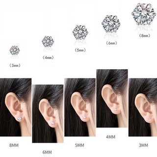 [10pairs]Bling-bling Stud Earing For Men Stainless Needle Six Claw ...