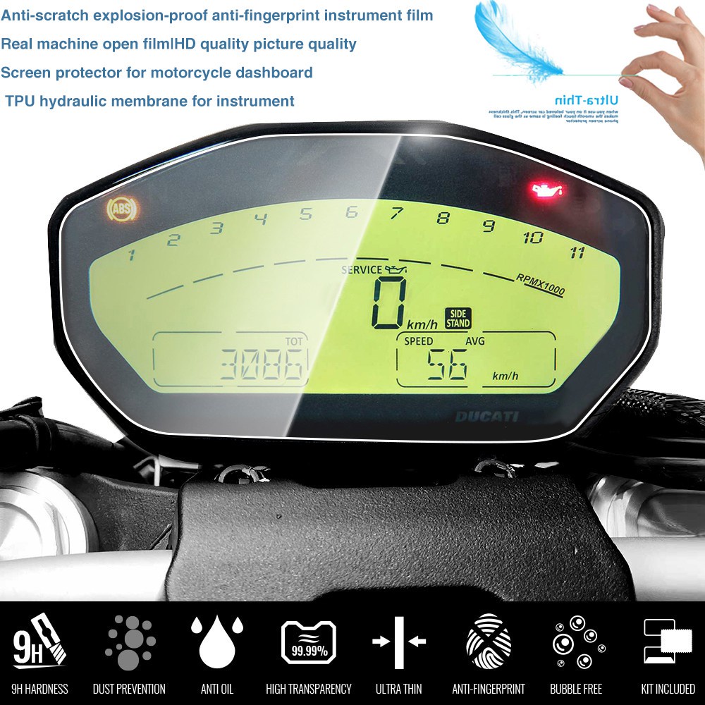 DUCATI Monster 797 821 1200 1200R Motorcycle Meter Screen TPU Protector ...