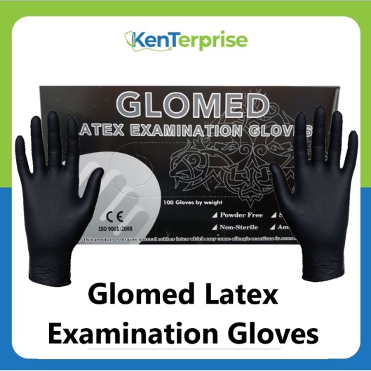 Glomed Latex Examination Gloves Black Shopee Philippines