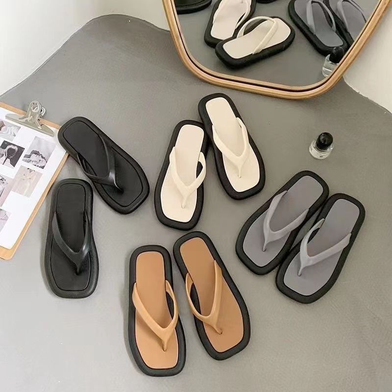 2022 korean Women new summer flat flip-flops slippers | Shopee Philippines