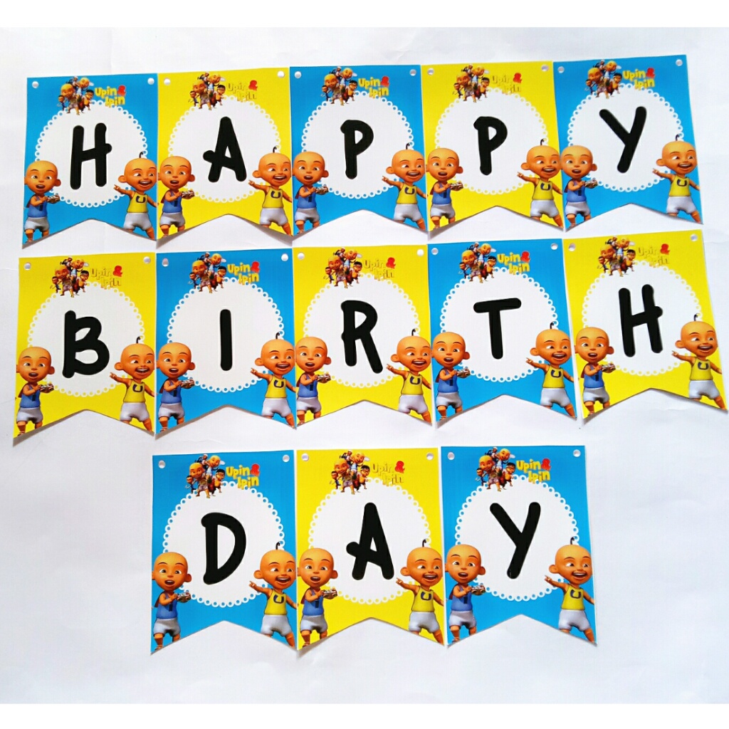 Banner flag bunting flag garland flag birthday happy birthday Character ...