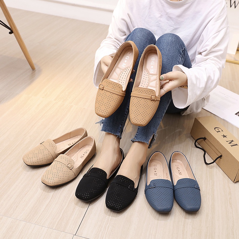 【TRENDIANO】Korean Women office doll shoes loafers black shoes | Shopee ...