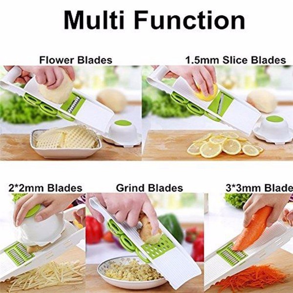 MP 5 In 1 Interchangeable Blades Vegetable Fruit Adjustable Cutter ...