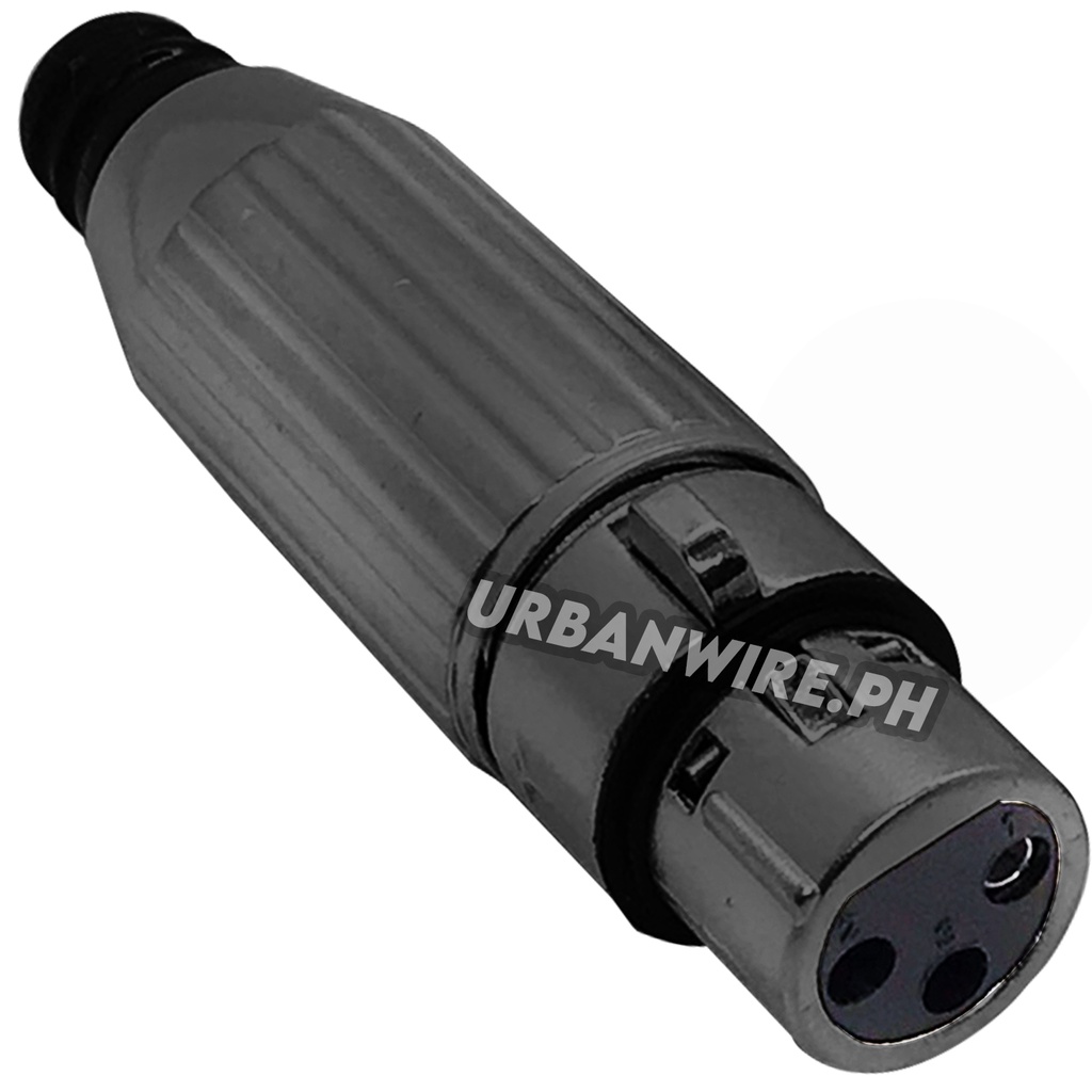 XLR 3 Pins BLACK Metal Female Jack Speaker Terminal Audio Microphone