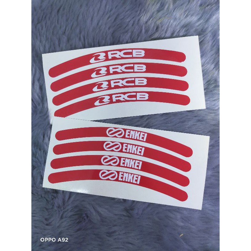 Sticker Rim Enkei Stiker Rim RCB Sticker Cutting 4pcs | Shopee Philippines