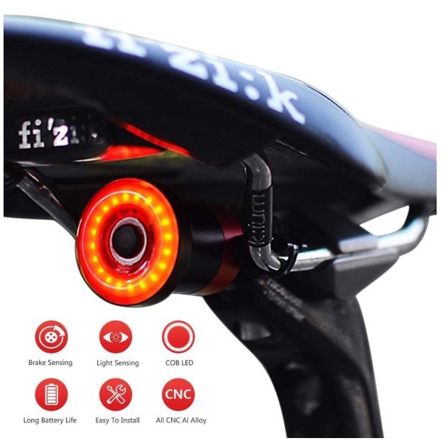 tail light Meroca Smart Bike Tail Light Ultra Bright Bike Light