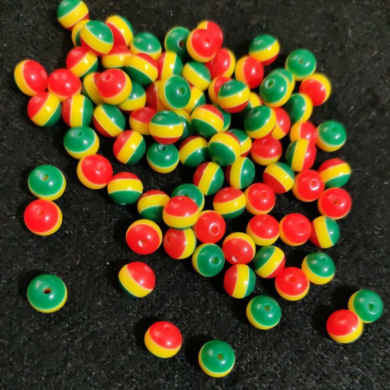 100 PCS 8MM RASTA BEADS | Shopee Philippines