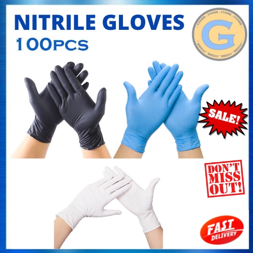 Synthetic nitrile powder-free gloves (S-M-L) 100 pieces per box (50 ...