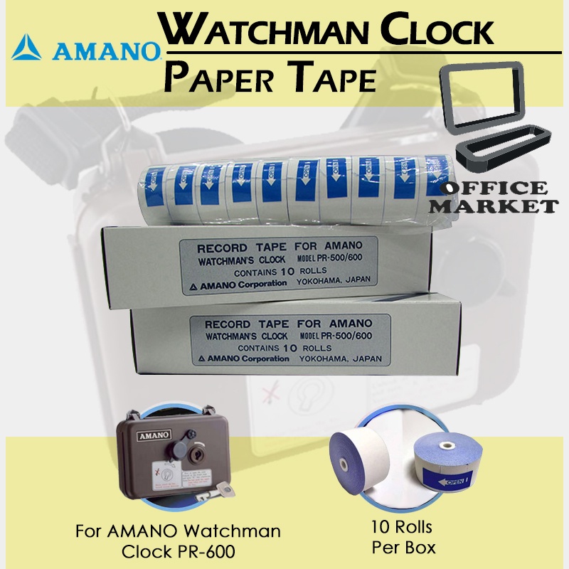 Amano Watchman Clock Paper Tape Paper Roll For Amano PR600 Clocking ...