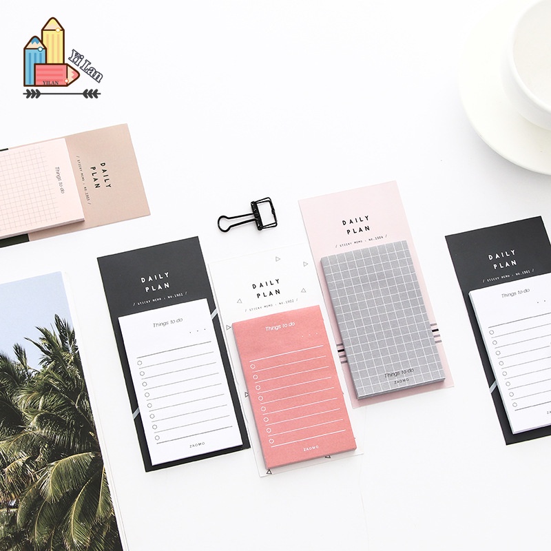 Simple Day Week and Month List Learning Office Schedule Plan Memo Pad ...
