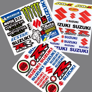 TEAM SUZIKI YOSHIMURA Motorcycle Decal Sticker Graphic Set Vinyl Adhesive 5  Pcs - Cycle Decal