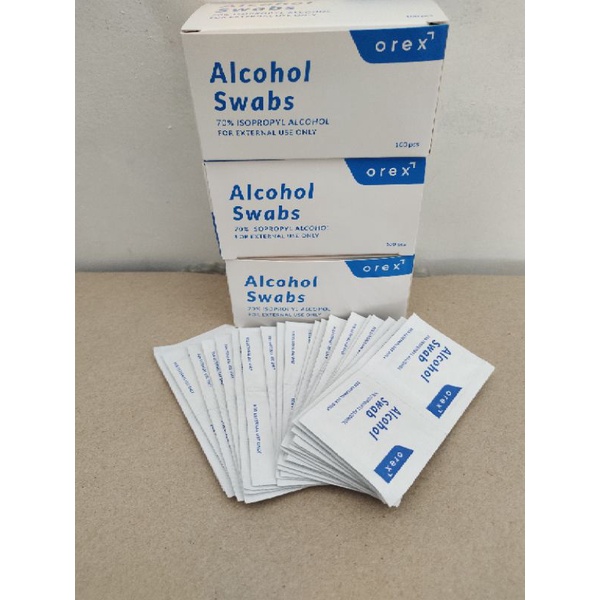 Alcohol Swabs/Alcohol Pads (Partners &Orex) 100pcs | Shopee Philippines