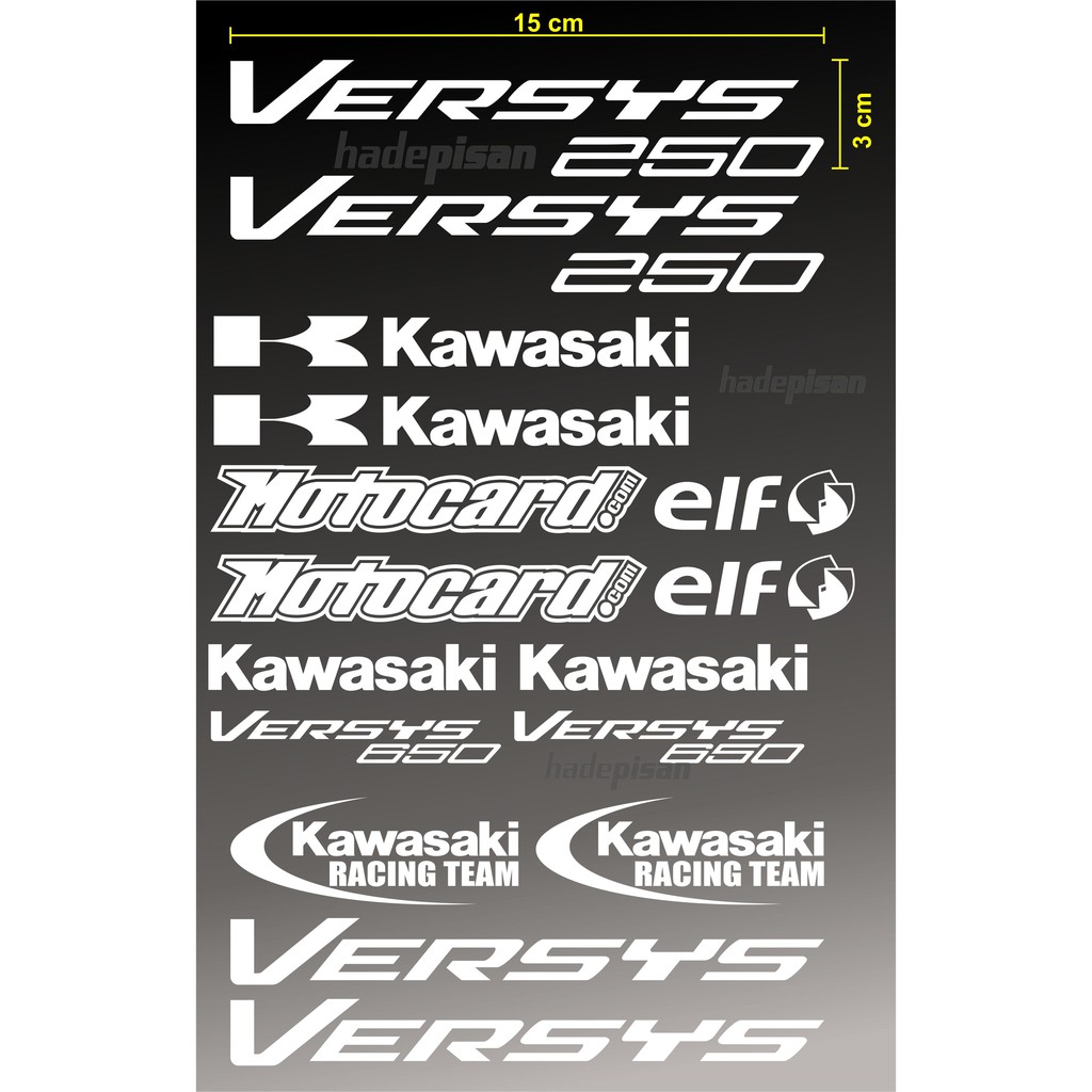 Cutting Sticker Scotlite Motorcycle Body KAWASAKI VERSYS 250 X250 650 ...