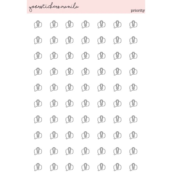 Planner [mini icons] Stickers - Priority | Shopee Philippines