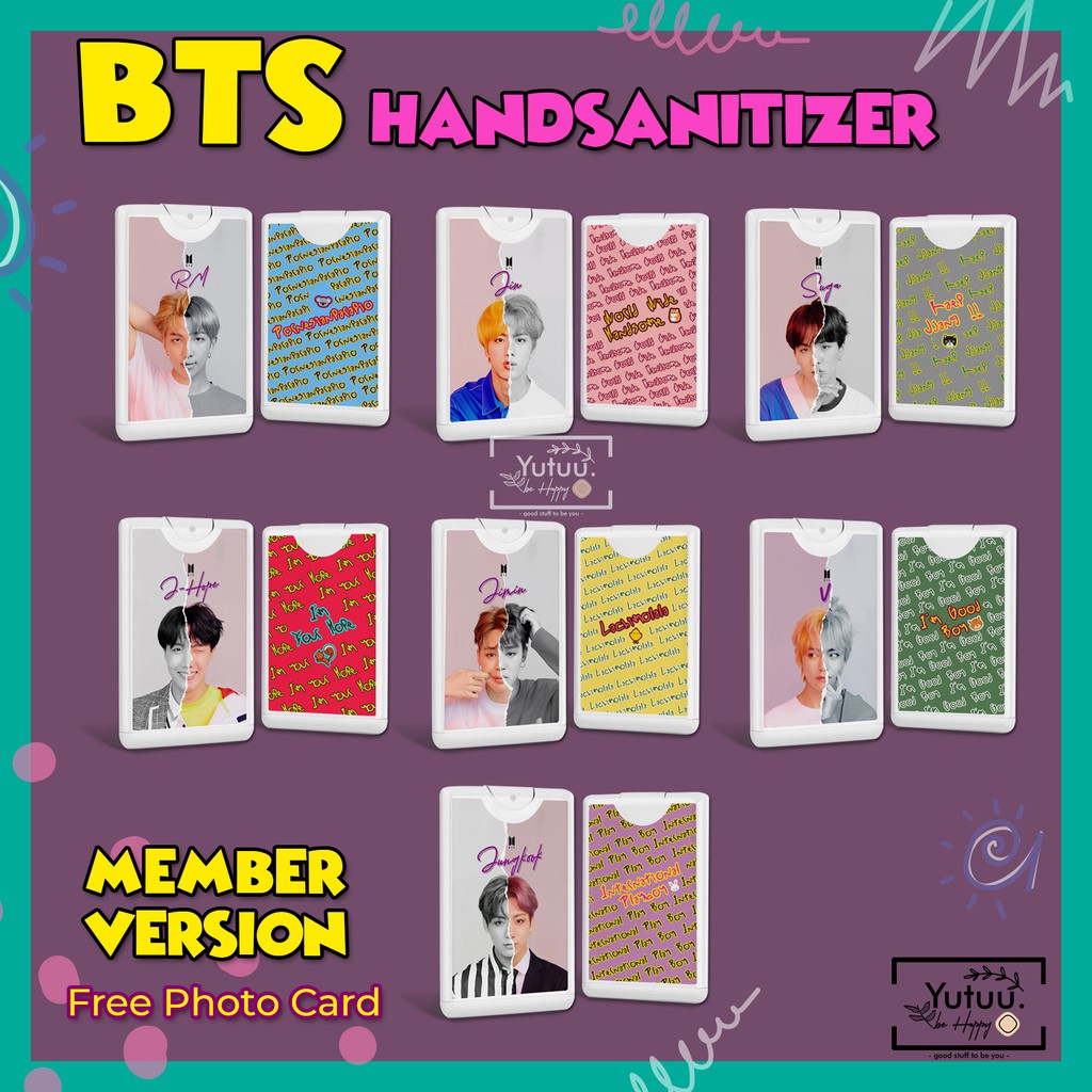 BANGTAN HAND SANITIZER POCKET SPRAY ( MEMBER VERSION ) KPOP HAND ...