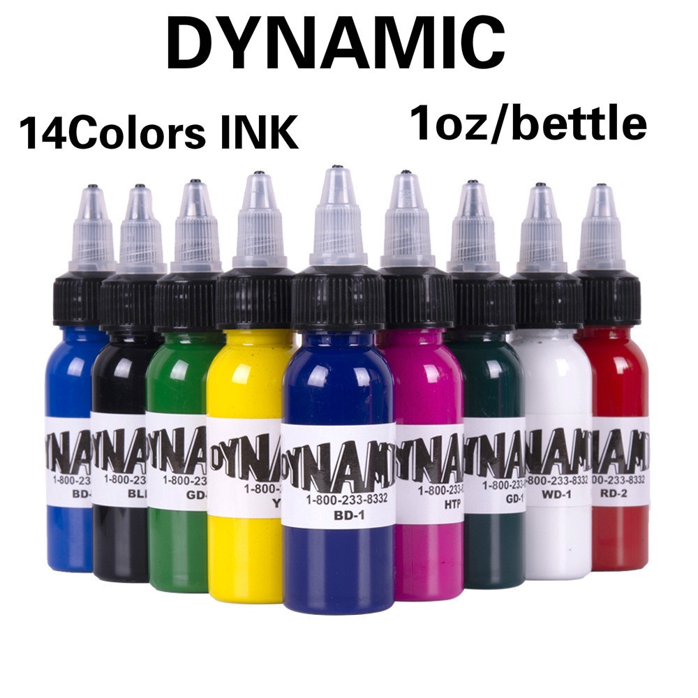【Preferred】DYNAMIC 1oz 30ml 9 Colors Body Painting Tattoo Ink Permanent