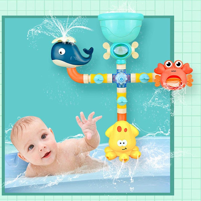 Multifunction Automatic Water Spray Bath Toy, Kids Tub Floating Crab
