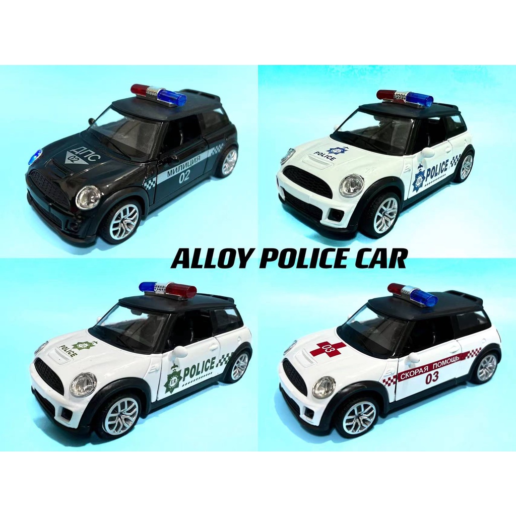 *Alloy Toy*POLICE CAR 136 ALLOY DIE CAST & LIGHT CAR MODEL 9987